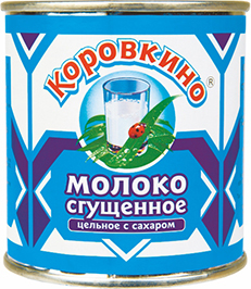 СГУЩЁННОЕ МОЛОКО КОРОВКИНО, ЦЕЛЬНОЕ С САХАРОМ, 8,5%, 380 Г