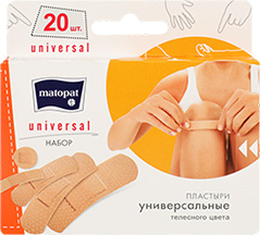 ПЛАСТЫРЬ КОСМЕТИЧЕСКИЙ МАТОПАТ, УНИВЕРСАЛЬНЫЙ, 20 ШТ.