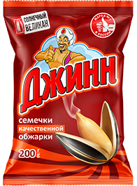 СЕМЕЧКИ ДЖИНН, СОЛНЕЧНЫЙ ВЕЛИКАН, ЖАРЕНЫЕ, 200 Г