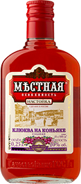 НАСТОЙКА МЕСТНАЯ ОСОБЕННОСТЬ, КЛЮКВА НА КОНЬЯКЕ, 0,25 Л