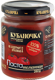 ТОМАТНАЯ ПАСТА КУБАНОЧКА, 280 Г