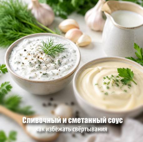 Сливочный и сметанный соус: как избежать свёртывания