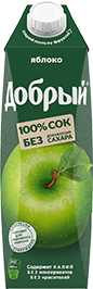 СОК ДОБРЫЙ, ЯБЛОКО, 1 Л