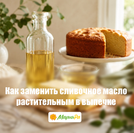 Как заменить сливочное масло растительным в выпечке