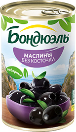 МАСЛИНЫ БОНДЮЭЛЬ, БЕЗ КОСТОЧКИ, 300 Г