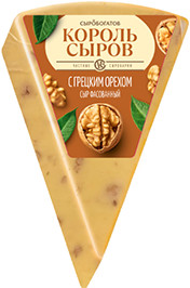 СЫР СЫРОБОГАТОВ С ГРЕЦКИМ ОРЕХОМ, 45%, 180 Г