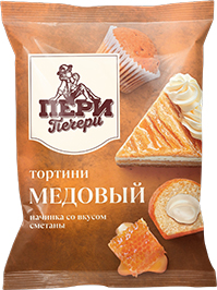 ТОРТИНИ ПЕРИ ПЕЧЕРИ, МЕДОВЫЙ, С НАЧИНКОЙ СО ВКУСОМ СМЕТАНЫ, 315 Г