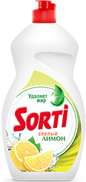 СРЕДСТВО ДЛЯ МЫТЬЯ ПОСУДЫ СОРТИ, СПЕЛЫЙ ЛИМОН, 1,3 Л