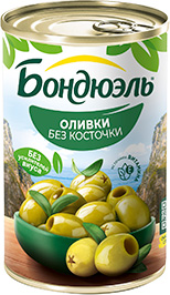 ОЛИВКИ БОНДЮЭЛЬ, БЕЗ КОСТОЧКИ, 300 Г