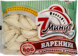 ВАРЕНИКИ С КАРТОФЕЛЕМ И ГРИБАМИ 7 МИНУТ, 800 Г