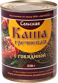 КАША ПОТАНИНО СЕЛЬСКАЯ, ГРЕЧНЕВАЯ С ГОВЯЖЬИМ ФАРШЕМ, 338 Г