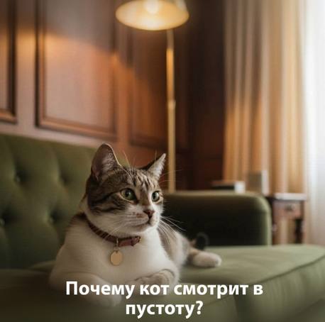 Почему кот смотрит в пустоту?