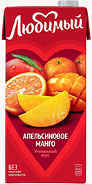 НАПИТОК СОКОСОДЕРЖАЩИЙ ЛЮБИМЫЙ, АПЕЛЬСИНОВОЕ МАНГО, 0,95 Л