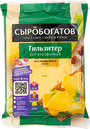 СЫР СЫРОБОГАТОВ, ТИЛЬЗИТЕР, 45%, 180 Г