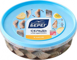 СЕЛЬДЬ БАЛТИЙСКИЙ БЕРЕГ, ПО-ЦАРСКИ, С УКРОПОМ, 400 Г