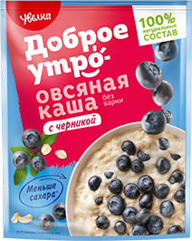 КАША ОВСЯНАЯ УВЕЛКА, С ЧЕРНИКОЙ, 40 Г