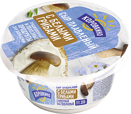 СЫР ПЛАВЛЕНЫЙ КОРОВКИНО, С БЕЛЫМИ ГРИБАМИ, 50%, 200 Г