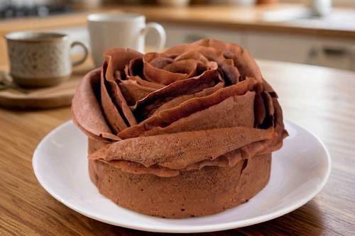 Блинный торт «Трюфельная роза»