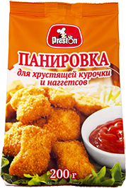ПАНИРОВКА ПРЕСТОН, ДЛЯ ХРУСТЯЩЕЙ КУРОЧКИ И НАГГЕТСОВ, 200 Г