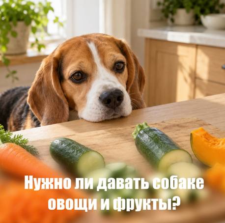 Нужно ли давать собаке овощи и фрукты?