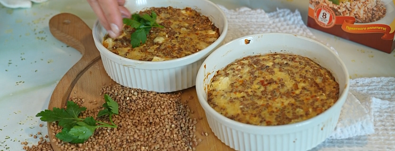 Запеканка из гречки с сыром